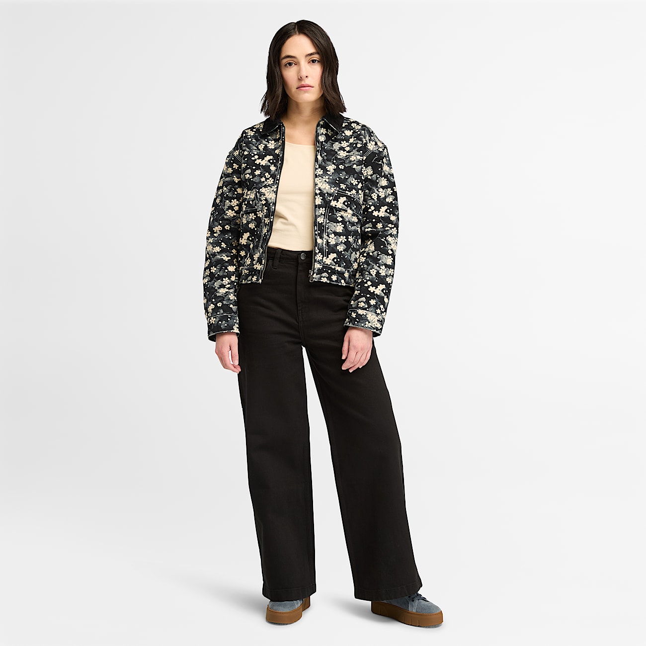 Pantalon charpentier en tissu Refibra pour femme en noir