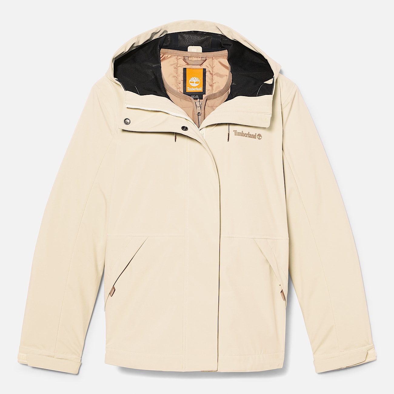 Veste 3 en 1 impermeable pour femme en beige