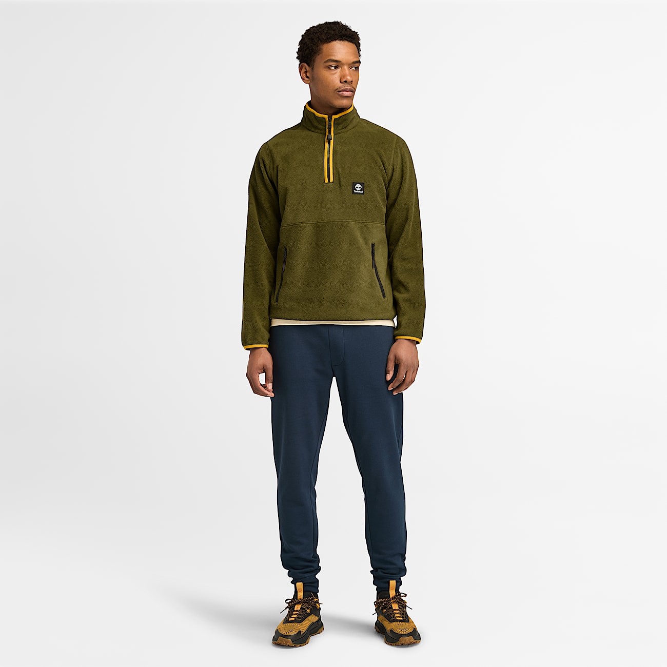 1 4 Zip Polar Fleece for Men in Green