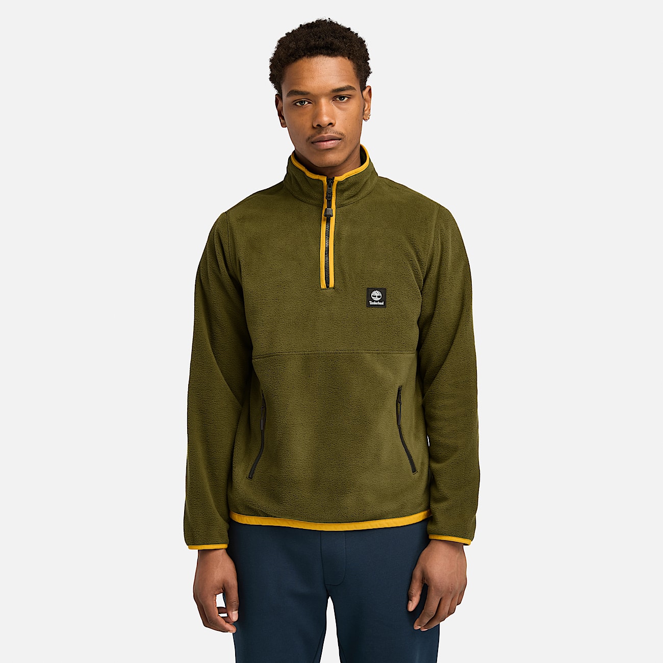 1 4 Zip Polar Fleece for Men in Green