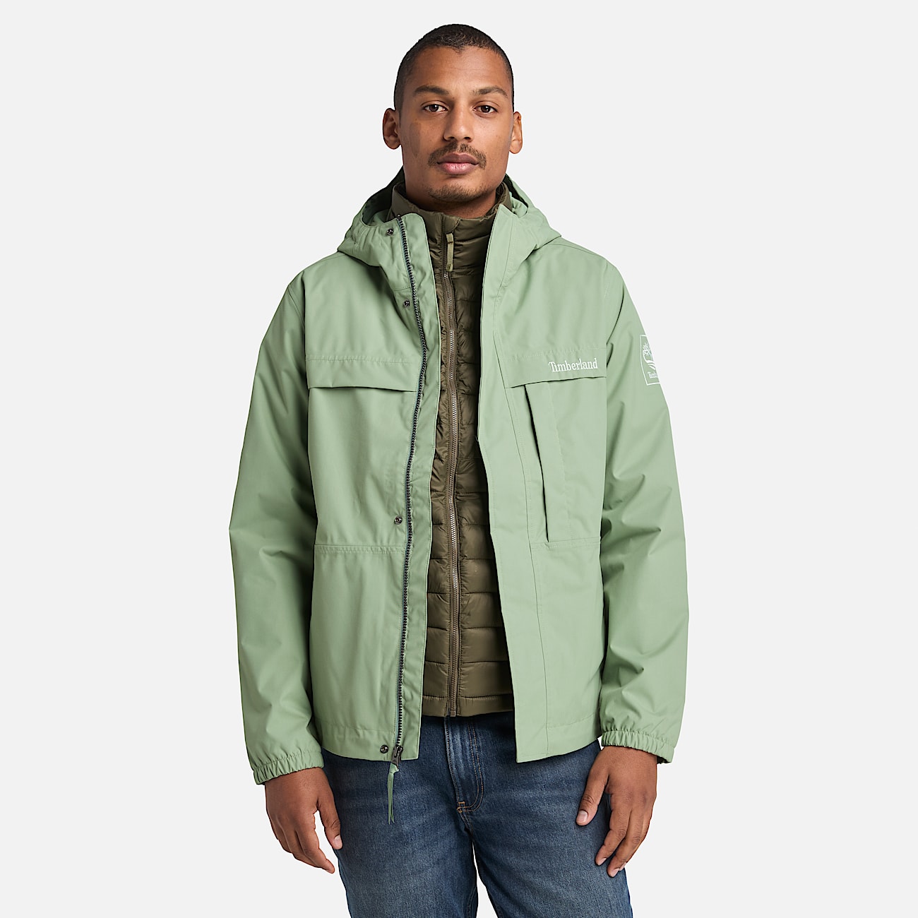 Benton Waterproof Shell Jacket for Men in Green
