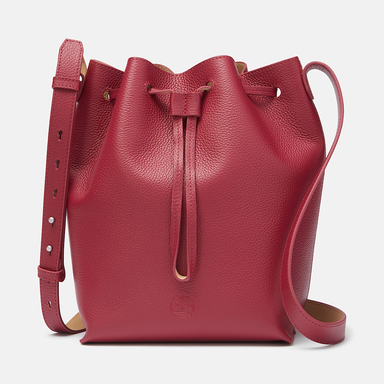 Sac seau en cuir Tuckerman pour femme en rouge fonce