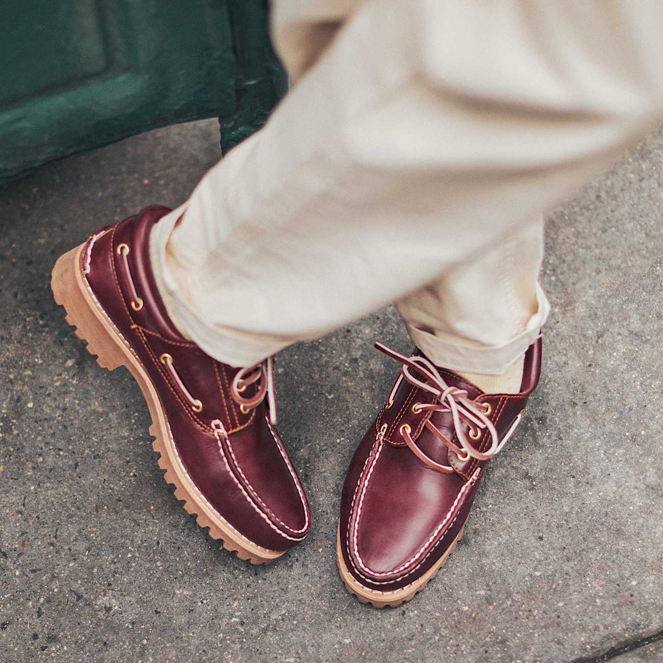Nauticos Timberland Authentic para hombre en burdeos