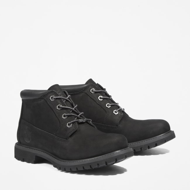 slim nellie chukka boots black rose gold