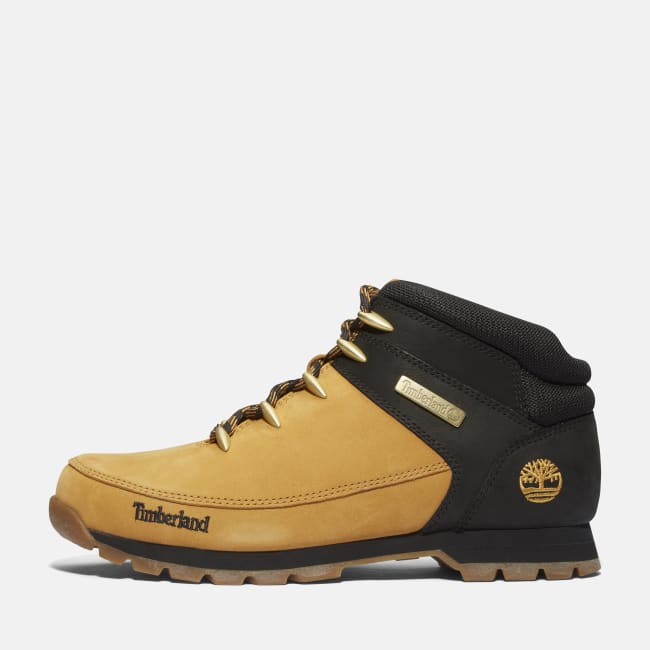 Euro Sprint Mid Lace-Up Boot for Men in Yellow & Black