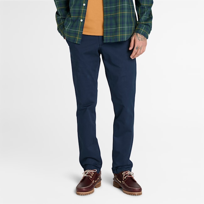Sargent Lake Stretch Chino Trousers for Men in Navy