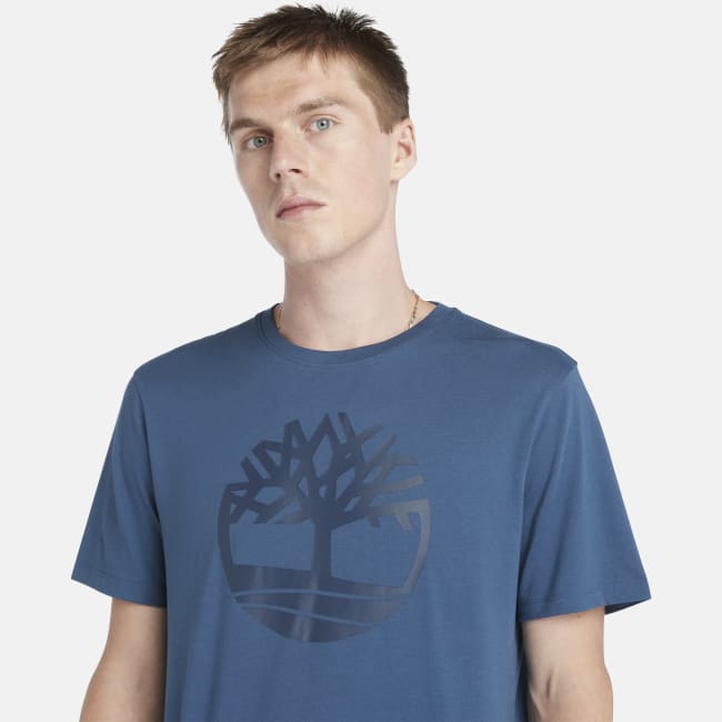 Kennebec River Tree Logo T Shirt For Men In Blue