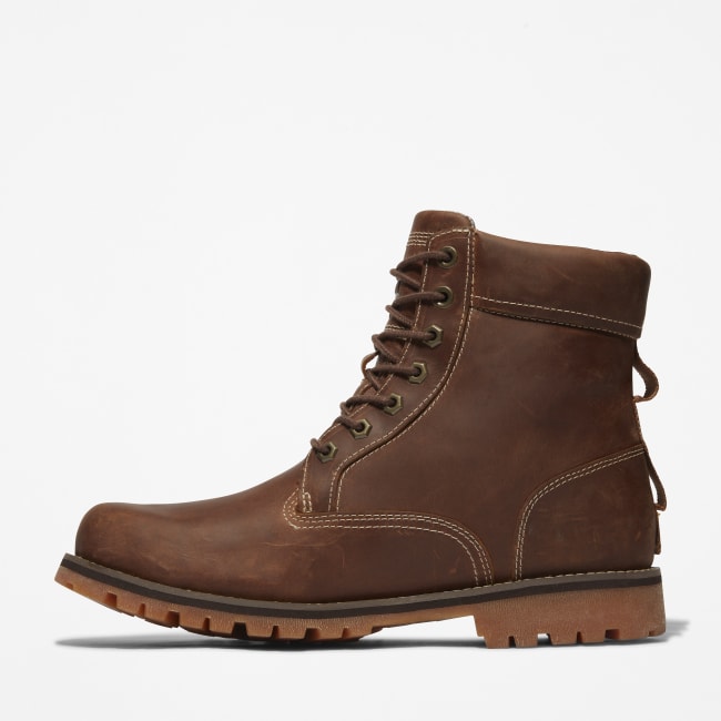 Rugged Mid Lace-up Waterproof Boot For Men In Light Brown