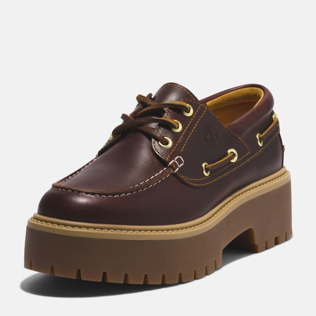 Stone Street Boat Shoe for Women in Dark Brown