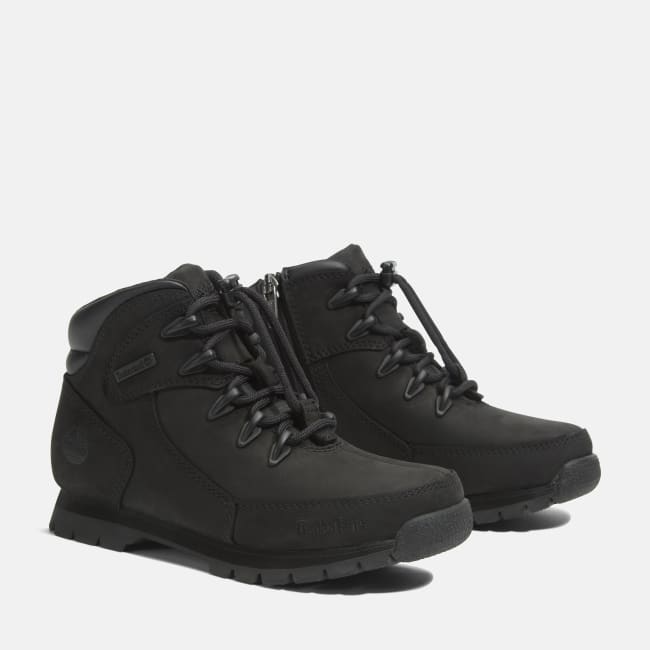 Euro Rock Mid Lace-Up Boot for Junior in Black