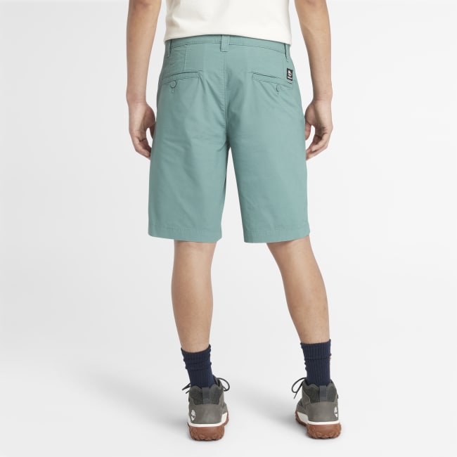 Poplin Chino Shorts for Men in Teal