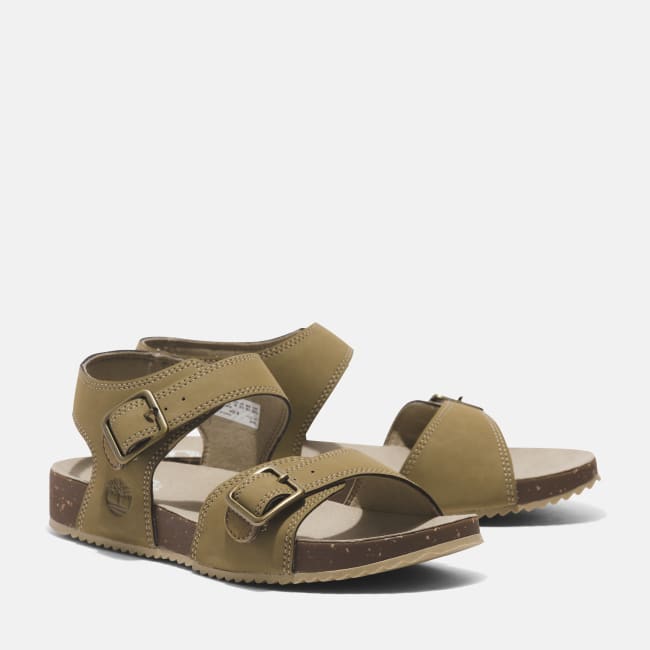 Castle Island Backstrap Sandal for Junior in Beige