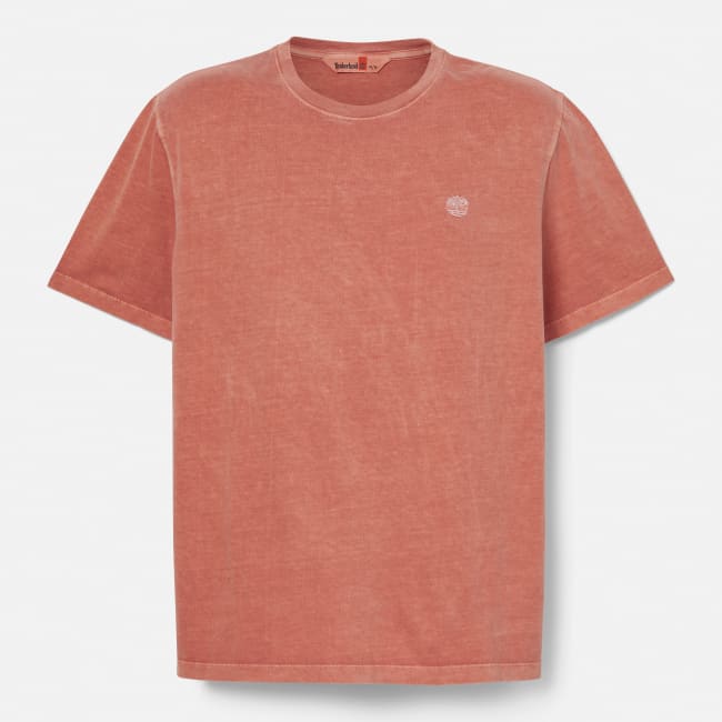 Garment-dyed T-Shirt for Men in Light Orange