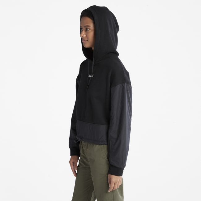 Colourblock Hoodie for Women in Black