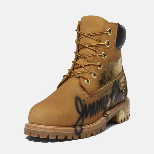 Jimmy Choo x Timberland® Spray-Painted Boot for Women in Yellow