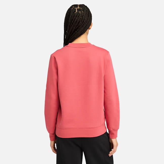 Exeter River Brushed-back Crew Sweatshirt for Women in Pink