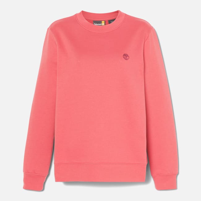 Exeter River Brushed-back Crew Sweatshirt for Women in Pink