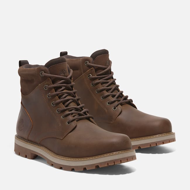 Britton Road Mid Lace-up Waterproof Boot For Men In Dark Brown