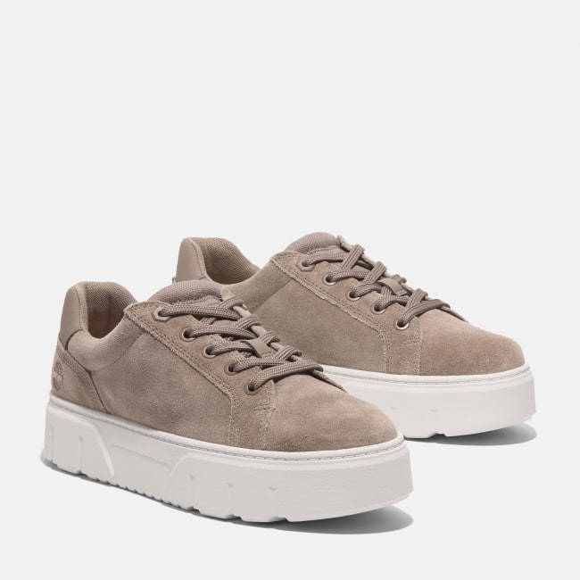 Laurel Court Low Lace-Up Trainer for Women in Beige