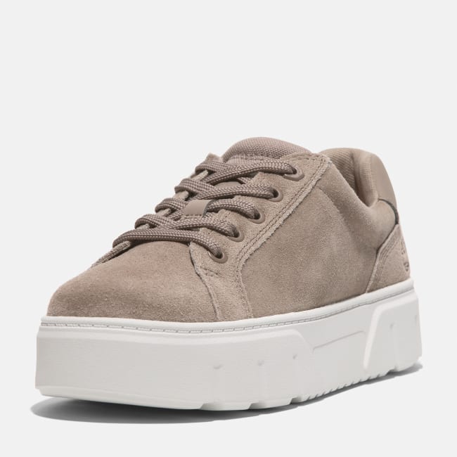 Laurel Court Low Lace-Up Trainer for Women in Beige